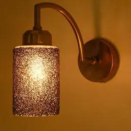 SOMIL Black Printed Glass Cylinder Shaped Wall Lamp-image-75