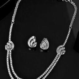 Richlook American Diamond-Studded Jewellery Set-image-7