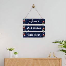 Myntra Elegant Homes Blue Printed Wooden Wall Hangings-image-42