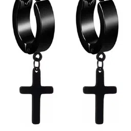 MEHAK CREATION Black Alloy Earrings-picture-32