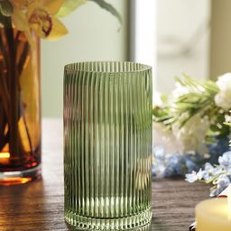 Pure Home and Living Green Textured Glass Flower Vases-image-83
