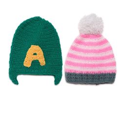 CHUTPUT Kids Pack of 2 Woollen Beanies-26