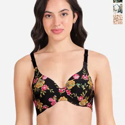 shyaway Pack Of 3 Printed Medium Coverage Lightly Padded T-shirt Bra- All Day Comfort-image-77