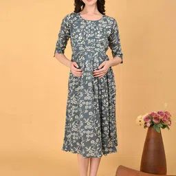 GOLDSTROMS Women Floral Print A-Line Dress-image-57
