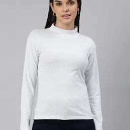 Huetrap Women High Neck Cotton T-shirt-picture-45
