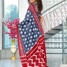 Pandadi Saree Geometric Block Print Sarees image 2