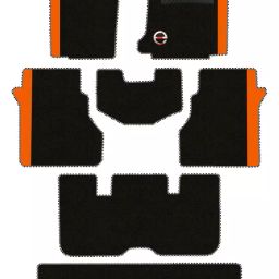 Elegant Duo Black And Orange Carpet Car Mat Compatible With Tata Safari 2021 6 Seater Auto-image-96
