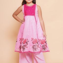 Bitiya by Bhama Girls Floral Printed Kurta with Palazzos-picture-17