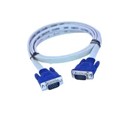 SETMI INDIA VGA Cable Flat 15-Pin up to 1080p Resolution 1.5 m, White & Blue-38