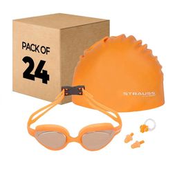 STRAUSS Pack Of 24 Swimming Goggles & Cap-picture-11
