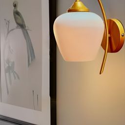 KINIS Gold-Toned & White Bell Shaped Metal Wall Lamp-31