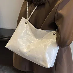 LULU & SKY PU Structured Shoulder Bag with Tasselled image 3