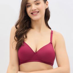 Clovia Solid Full Coverage Lightly Padded Non-Wired Regular T-shirt Bra-picture-32