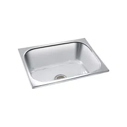 Parryware Eco 24x18x9 inch Glossy Finish Stainless Steel Single Bowl Kitchen Sink, C854899-image-83