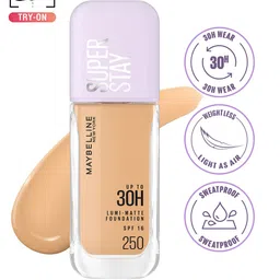 Maybelline New York Super Stay Lumi Matte Lightweight Liquid Foundation 35g - Shade 250-11