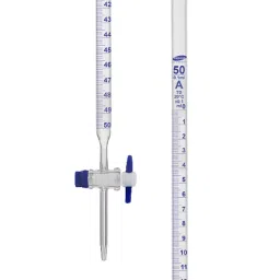 Omsons Germany 50 ml Straight Bore Burette with PTFE Stopper 7/6-41