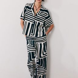 H&M Women Printed Wide Trousers-image-44
