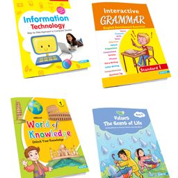Self Enhancement Student Workbooks Grade 1 Computer Grammar World of Knowledge Value Education Set of 4 - English-14