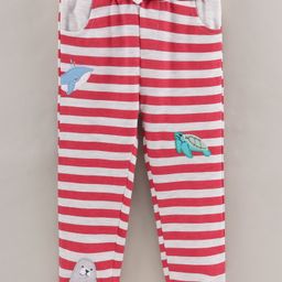 ToffyHouse Full Length Lounge and Track Pant Striped Print - Red-image-62