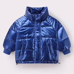 Kookie Kids Full Sleeves Padded Winter Jacket- Blue-image-47