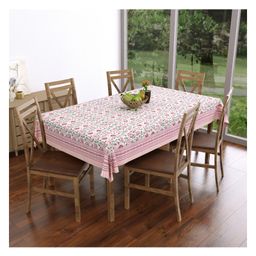 Blocks of India Cotton Table Cover For Six Seater Table-21