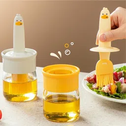 Paper Moon Duck 2-in-1Oil Dispenser with Silicone Basting Brush -Perfect for Cooking, BBQ, Grilling, Baking, and Air Frying, 1pc - Yellow-picture-38