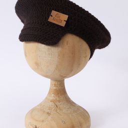 Funkrafts Wollen Knitted Handmade Brand Name Patch Detailed Cap - Brown-image-61