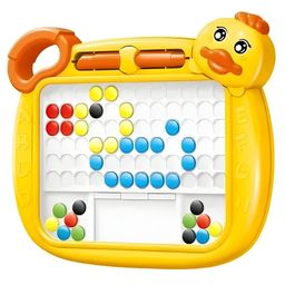 NEGOCIO Magnetic Drawing Board - Duck Drawing Games for Family Game | Doodle Board with Magnetic Beads and Pen Educational Preschool Learning Travel Toy- PACK OF 1- COLOR MAY VARY-18
