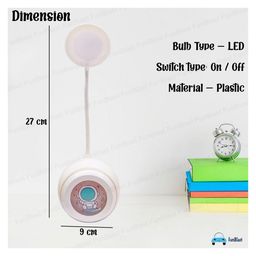 FunBlast Astronaut Theme Table LED Lamp with Eraser and Sharpener - White image 3