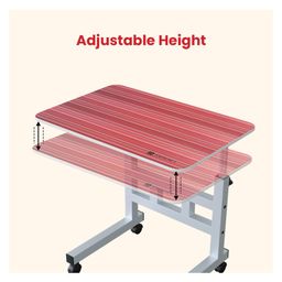 Portronics POR-2483 My Buddy D Wood Multipurpose Movable & Adjustable Table for Computer & Laptop(Crimson Red) image 3