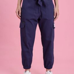 Lounge Dreams Women Relaxed Loose Fit Cargos Trousers-image-28