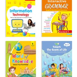 jolly kids Self Enhancement Student Workbooks Grade 1 Computer Grammar World of Knowledge Value Education Set of 4 - English image 4