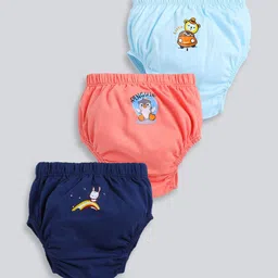 MooNKids Kids Pack Of 3 Printed Pure Cotton Basic Bloomers R1-MK_Bloomer_313-23