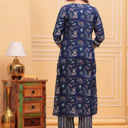 TOULIN Women Floral Printed Regular Kurta with Palazzos & With Dupatta image 5