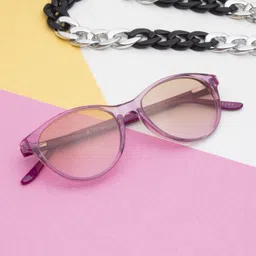 Ted Smith Women Light Orange Cat Eye Premium Acetate Sunglasses With Polarised Lens-image-91