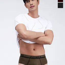 AMUL COMFY Men Pack Of 3 Pure Cotton Basic Briefs-picture-2
