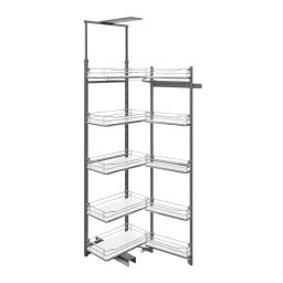 Hafele 1900-2200 mm Height with 5 Solid Base Chrome Basket Larder Unit for Cabinet Width 400 mm, 546.80.125-image-60