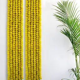 VAH Kya Bat Hai !! Yellow 12 Pieces Artificial Marigold Flower Hanging Garlands-picture-31