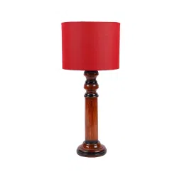 Tucasa NTU-151 B-22 Table Lamp with Wood Base (Red)-19