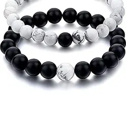 Divine souvenirs Unisex Set Of 2 Artificial Beaded Elasticated Bracelets image 2