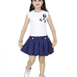 ZADMUS Girls Embellished Pure Cotton Top With Skirt-picture-16