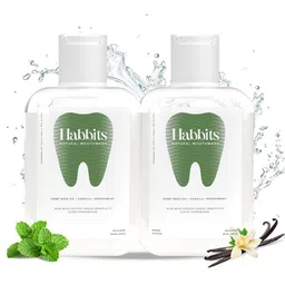 HABBITS Set Of 2 Natural Mouthwash With Vanilla - 250ml Each image 1