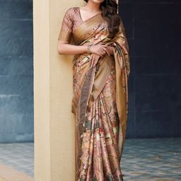 Mitera Warli Printed Zari Saree-image-13