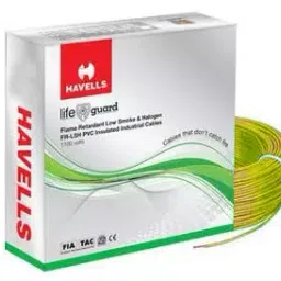 Havells Life Guard 1.5 Sq.mm 1 Core Flame Retardant Low Smoke Halogen Cable Yellow (90 m)-image-52