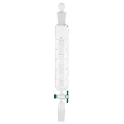 Abgil 2000ml Borosilicate Glass Cylindrical Shape Dropping Funnel with PTFE Stopcock Graudation with Joint and Interchangeable Stopper ABG1709 image 1