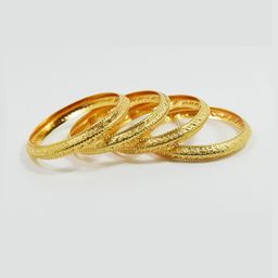 SATTIK Set Of 4 Gold-plated Brass Bangles-image-42