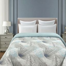 Florida Blue & White Floral Microfiber AC Room Double Bed Comforter-image-51