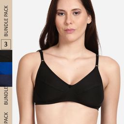shyaway Pack Of 3 Non Padded Cotton Bra-image-31