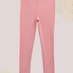 Biba Girls Pink Solid Treggings-image-28