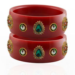 Vidhya Kangan Brass Crystals Bangle-image-5